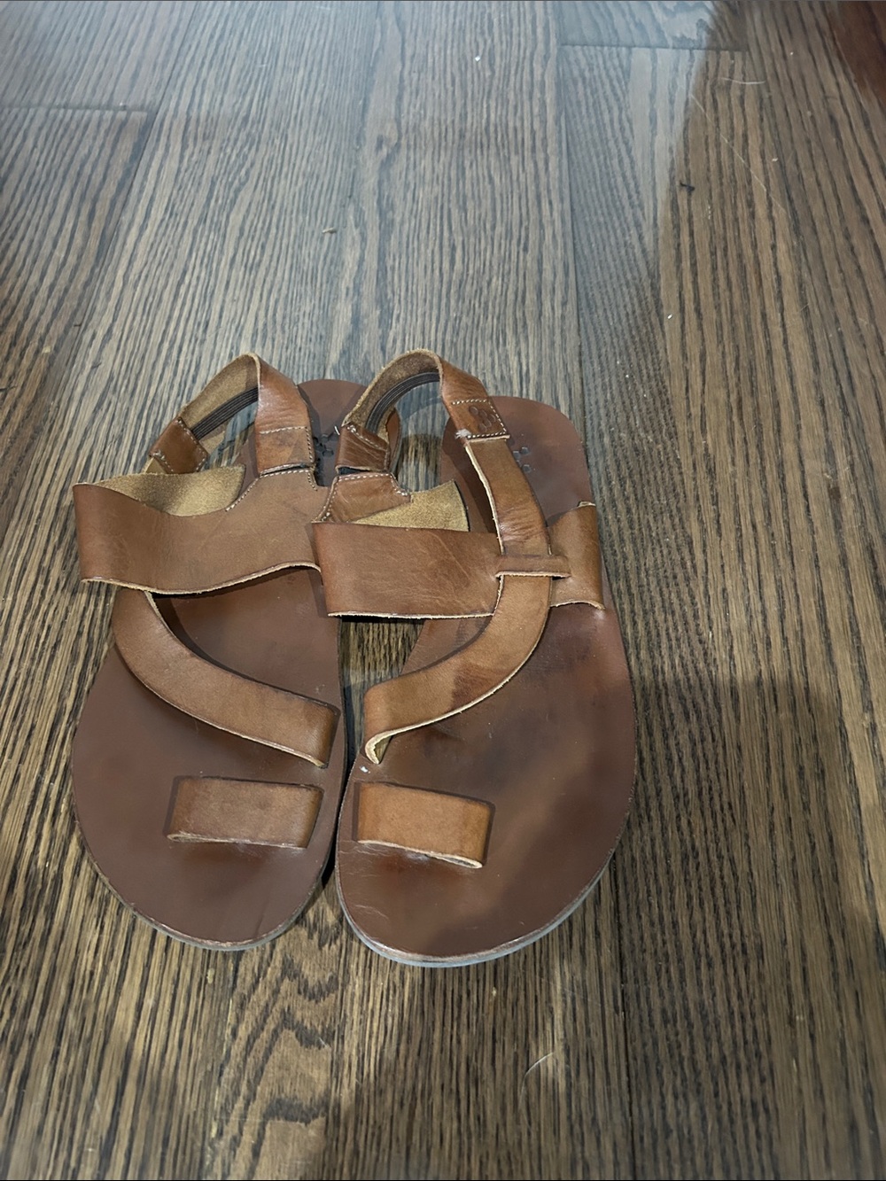 Vivo Barefoot Brown Leather Strap Sandals - Casual Everyday Comfort Sz 7.5